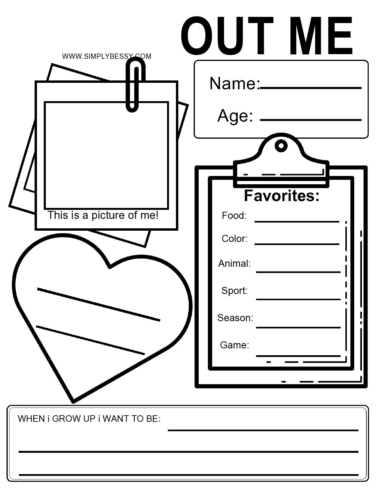 40 Printable All About Me Templates FREE TemplateLab