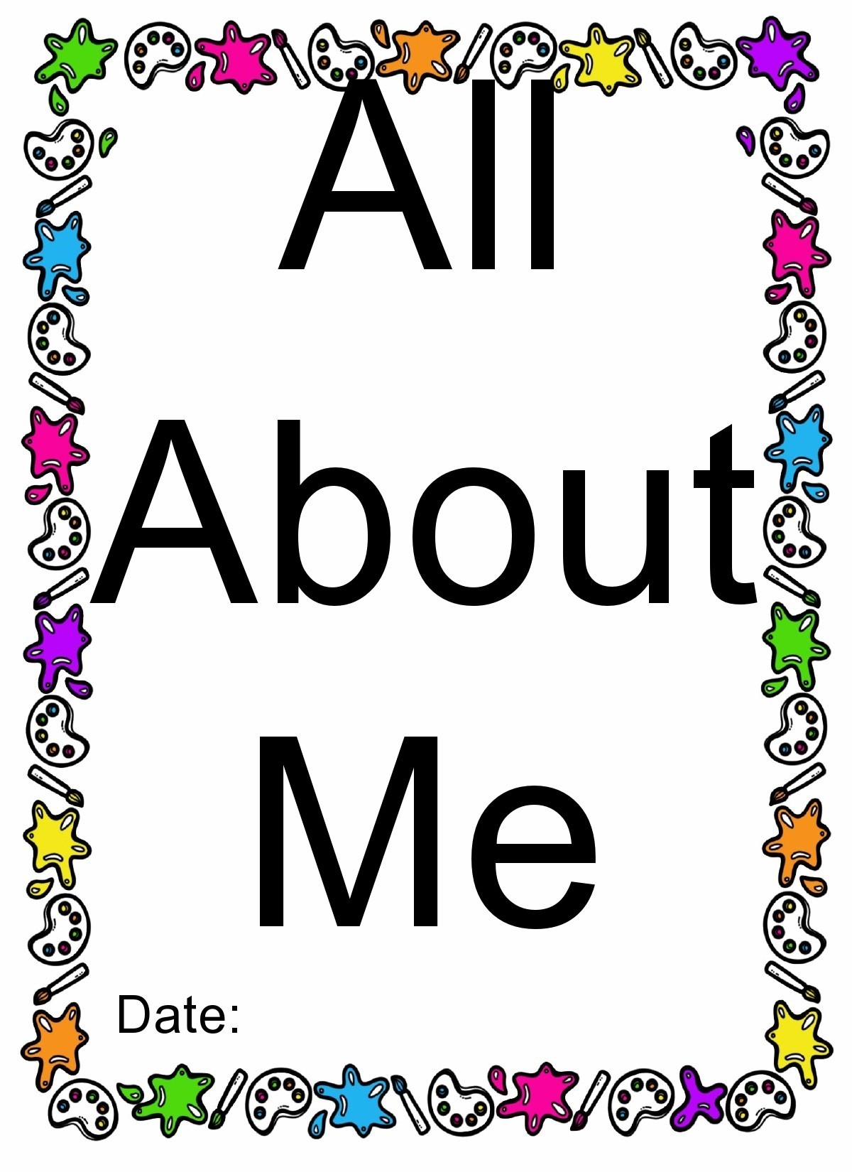 Free all about me template 25
