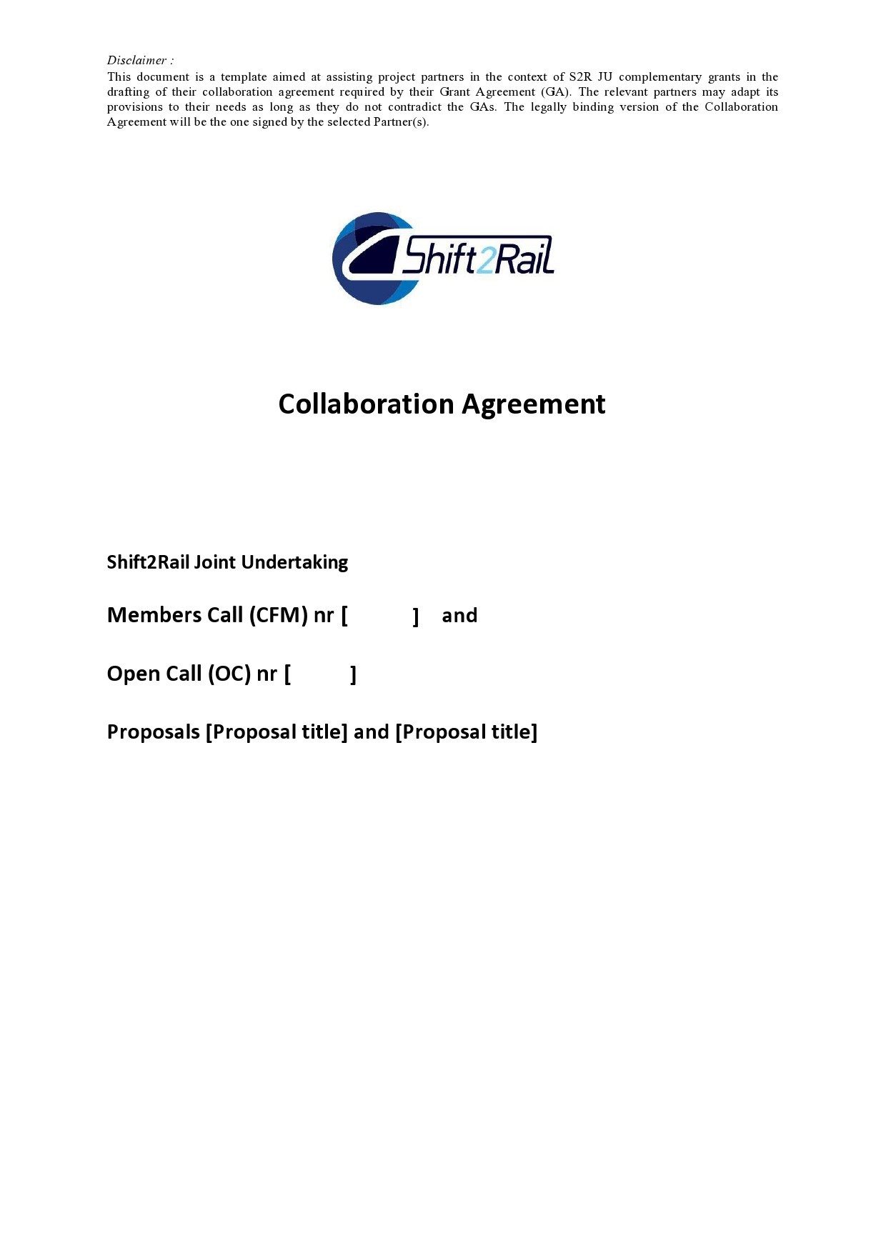 Free collaboration agreement 09