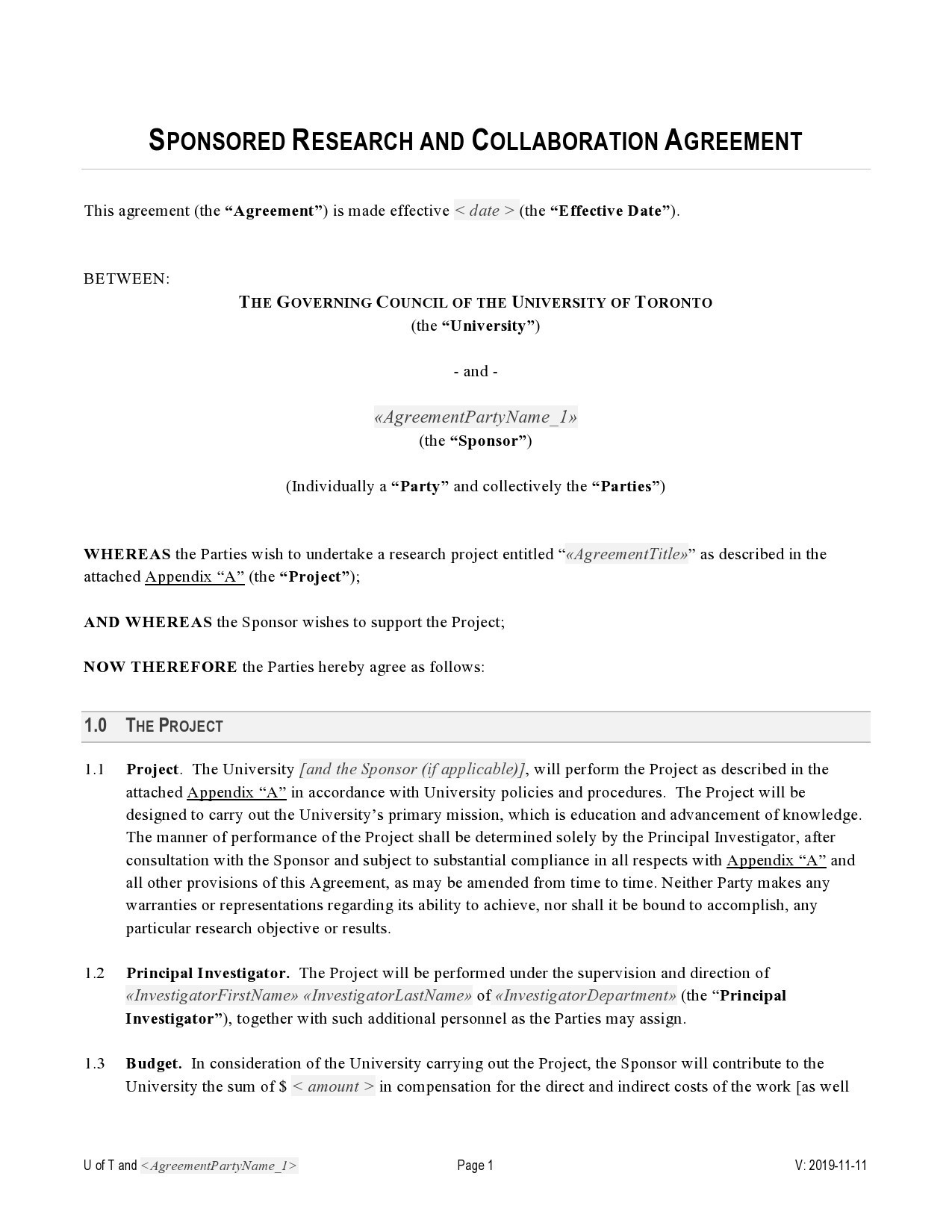 Free collaboration agreement 30