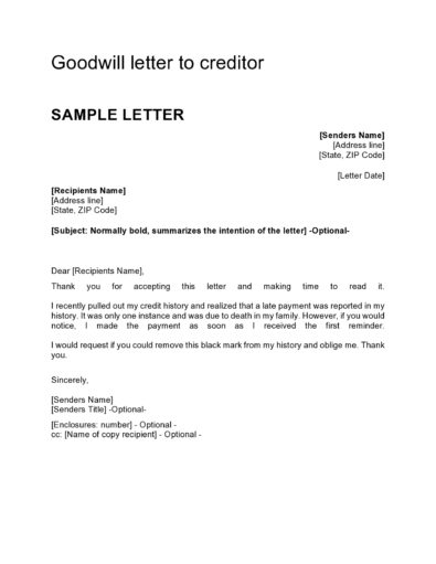 40 Free Goodwill Letter Templates ( Examples) ᐅ TemplateLab 40 Free Goodwill Letter Templates ( Examples) ᐅ TemplateLab