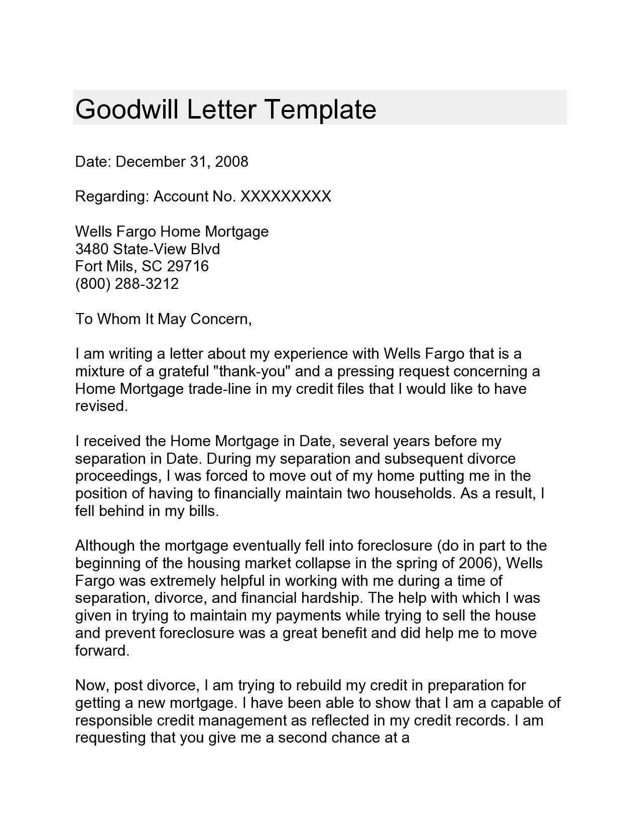 Free goodwill letter template 27