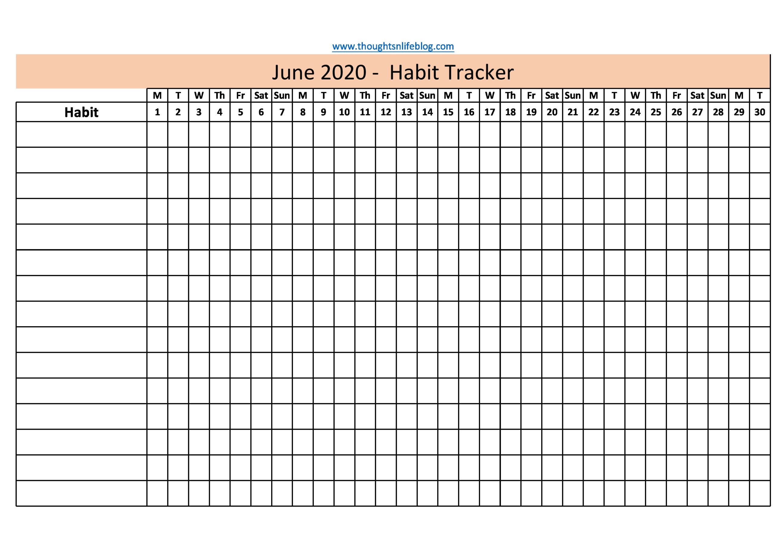 Free habit tracker template 04