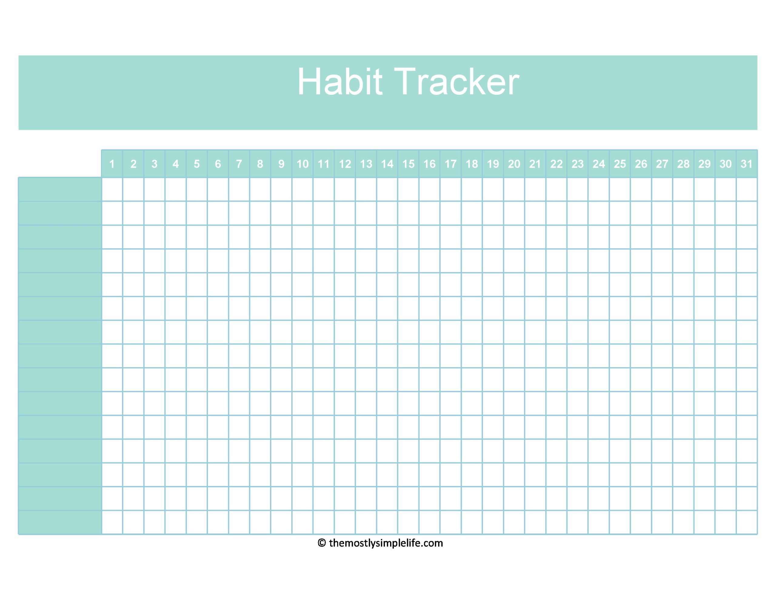 Free habit tracker template 05