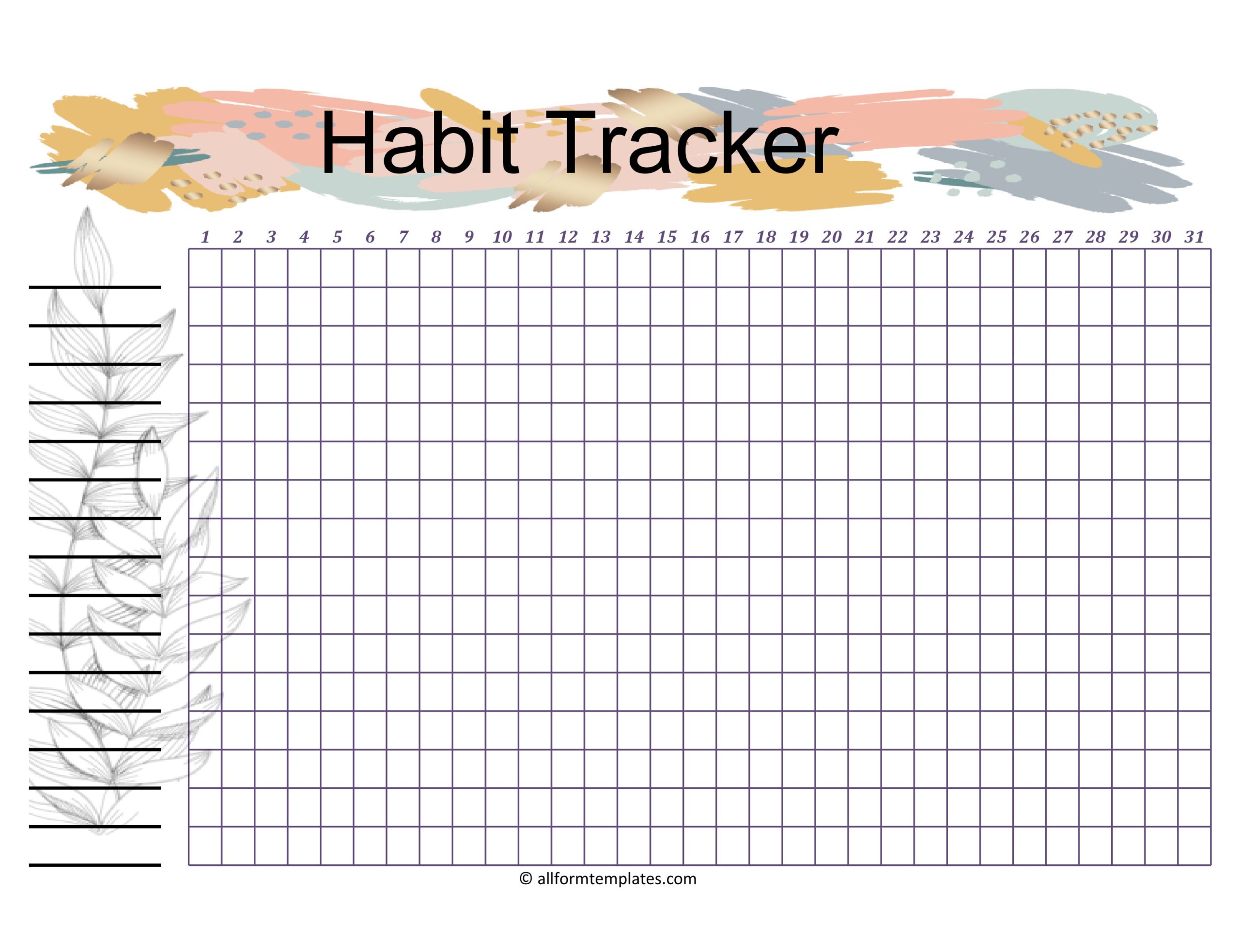 Free habit tracker template 06