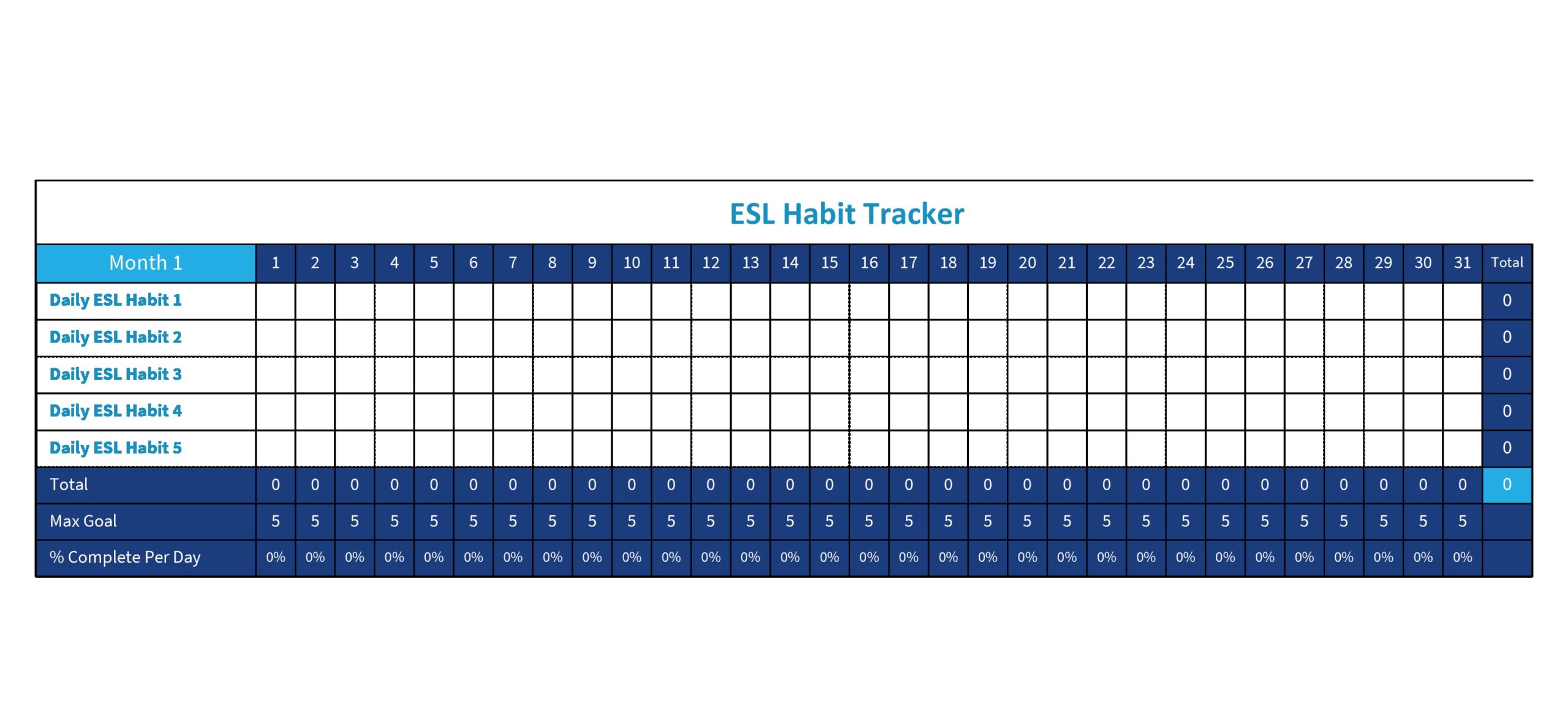 Free habit tracker template 09