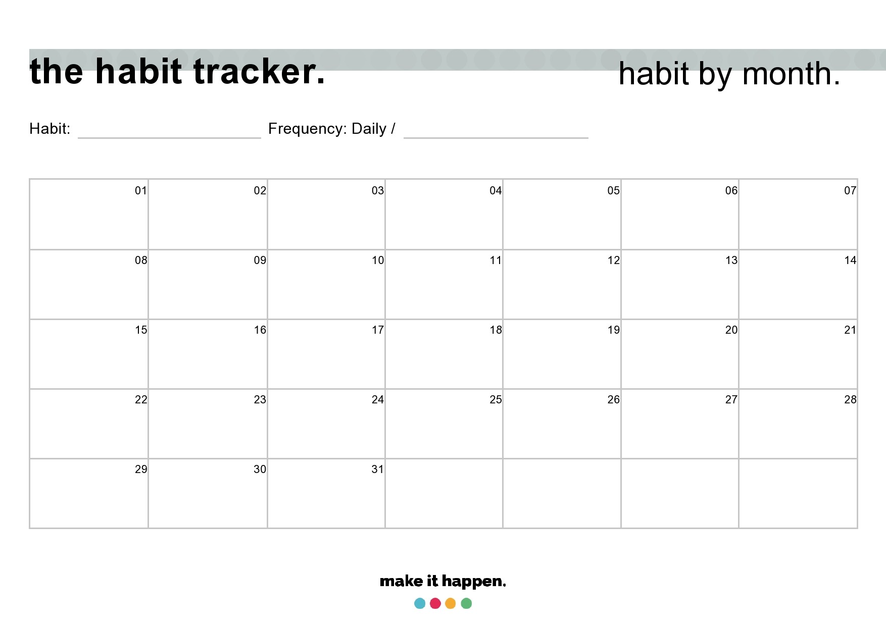 Free habit tracker template 11