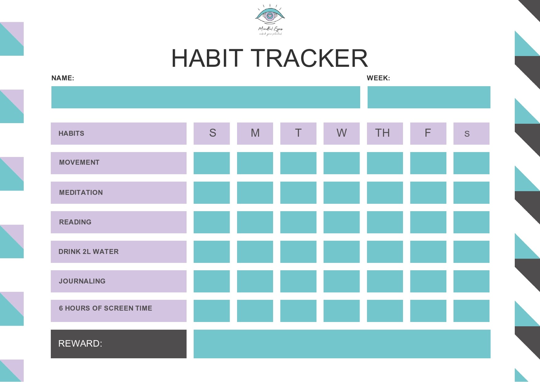 Free habit tracker template 12