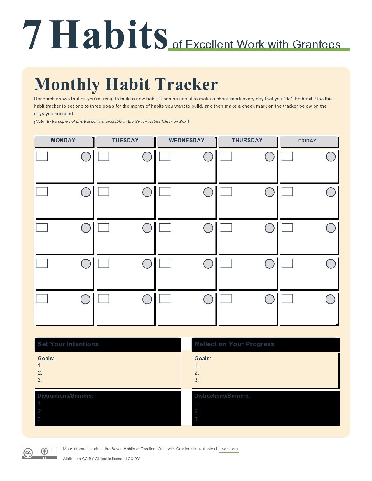 Free habit tracker template 21