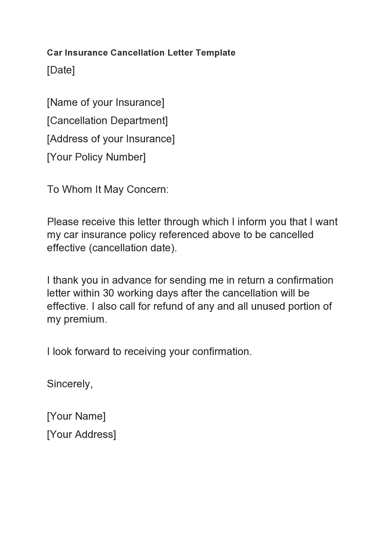 Free insurance cancellation letter 33