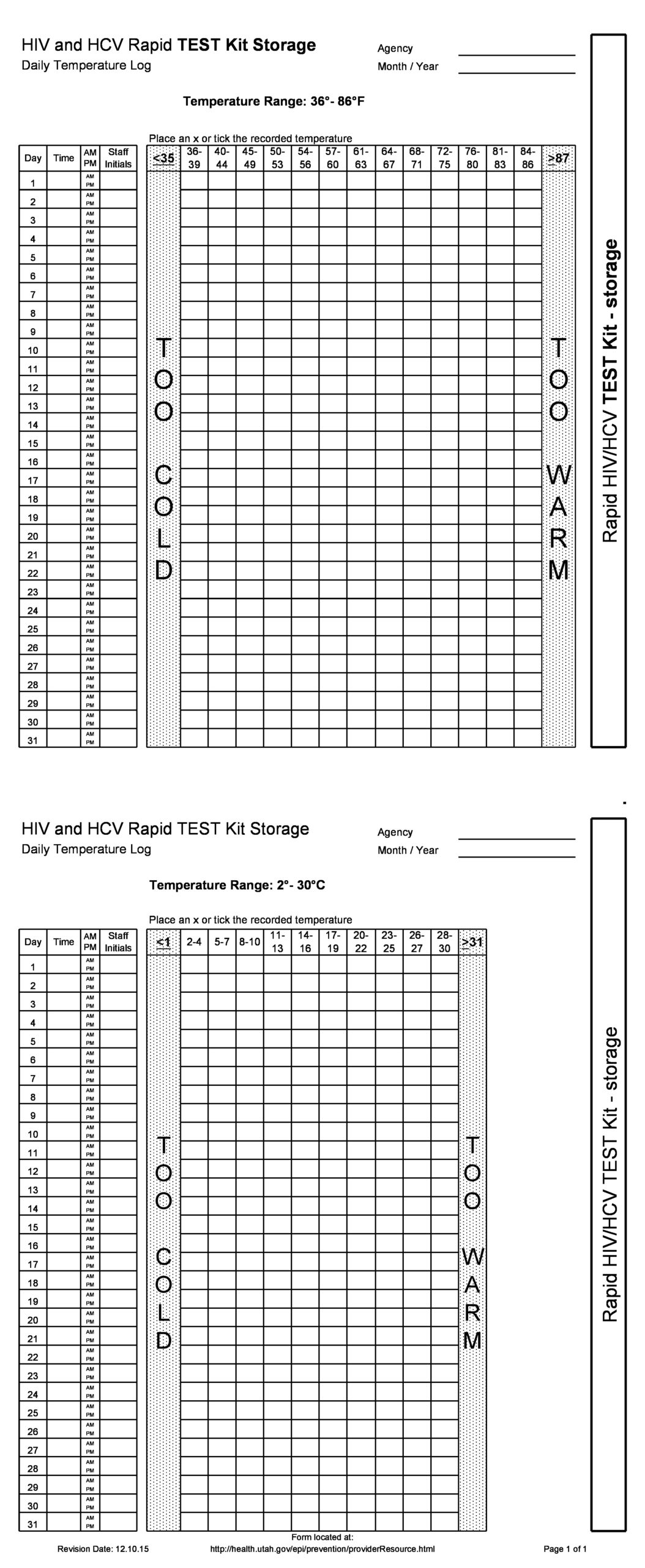 Free temperature log sheet 08