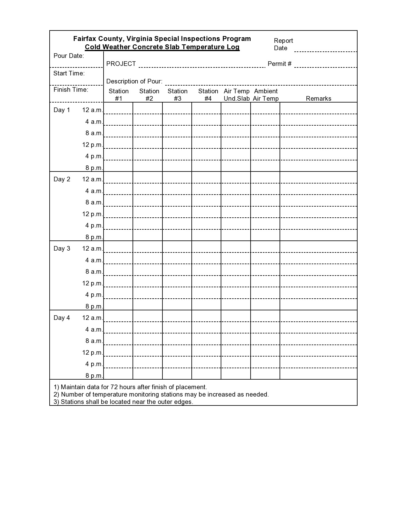 Free temperature log sheet 32