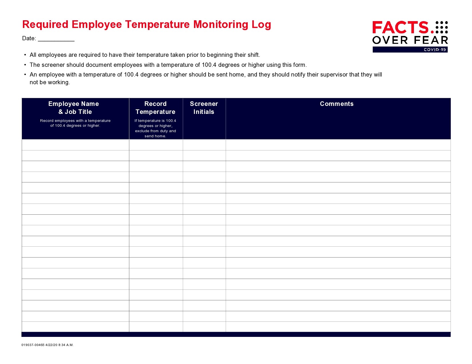 Free temperature log sheet 36