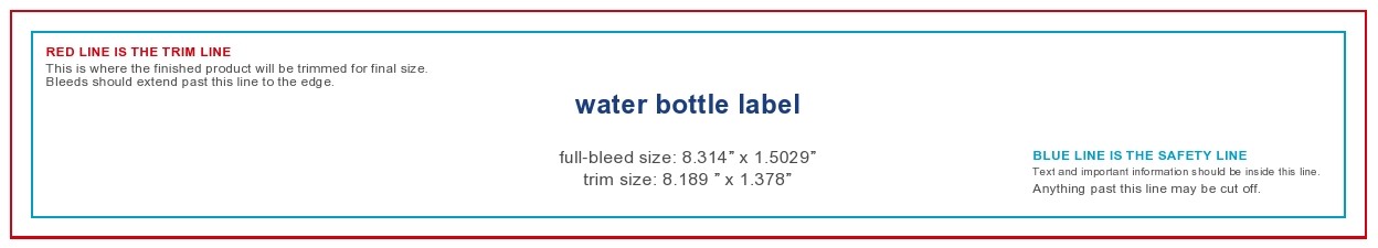Free water bottle label template 05