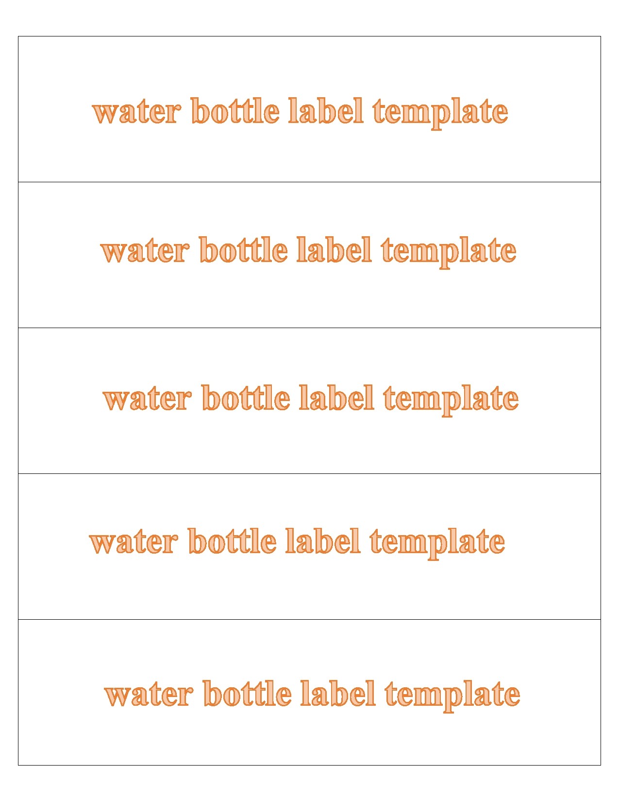 Free water bottle label template 19