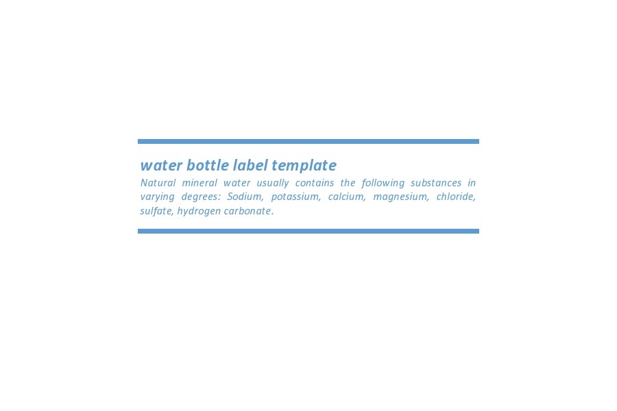 Free water bottle label template 26