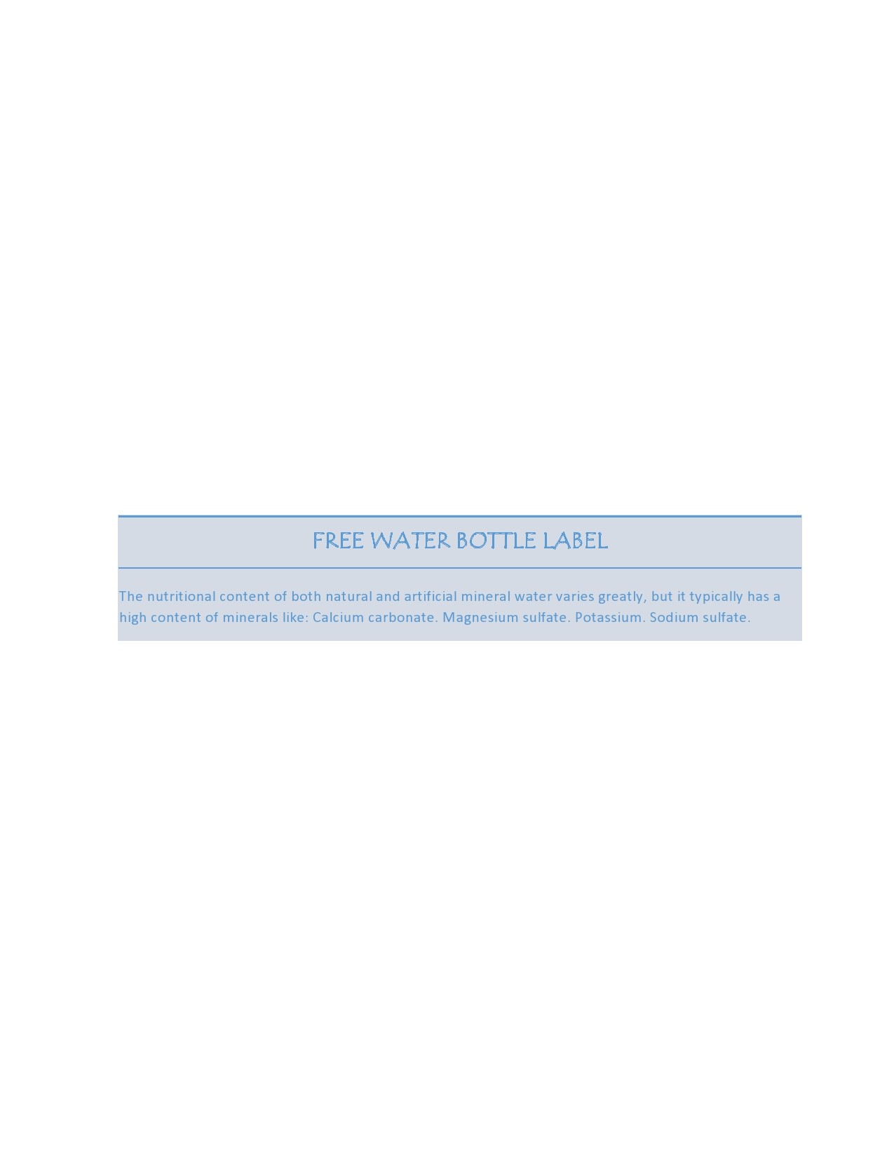 Free water bottle label template 28