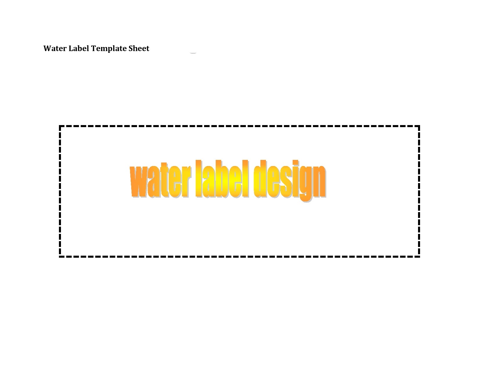 Free water bottle label template 31