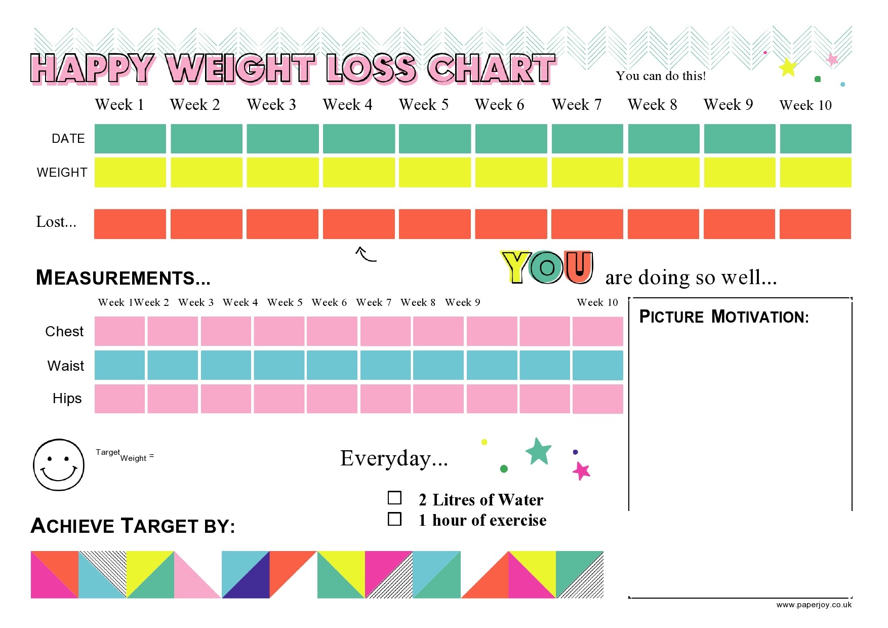 Free weight loss tracker template 11
