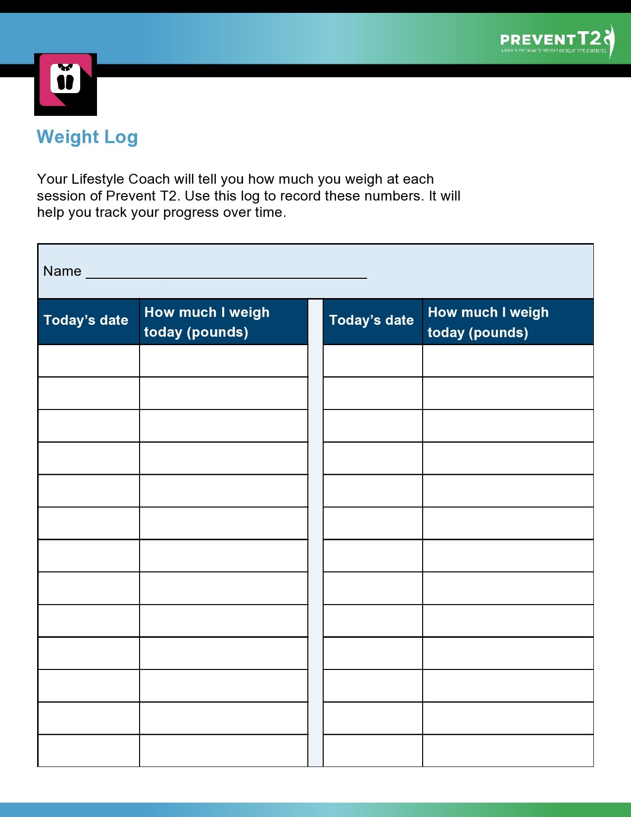 Free weight loss tracker template 37