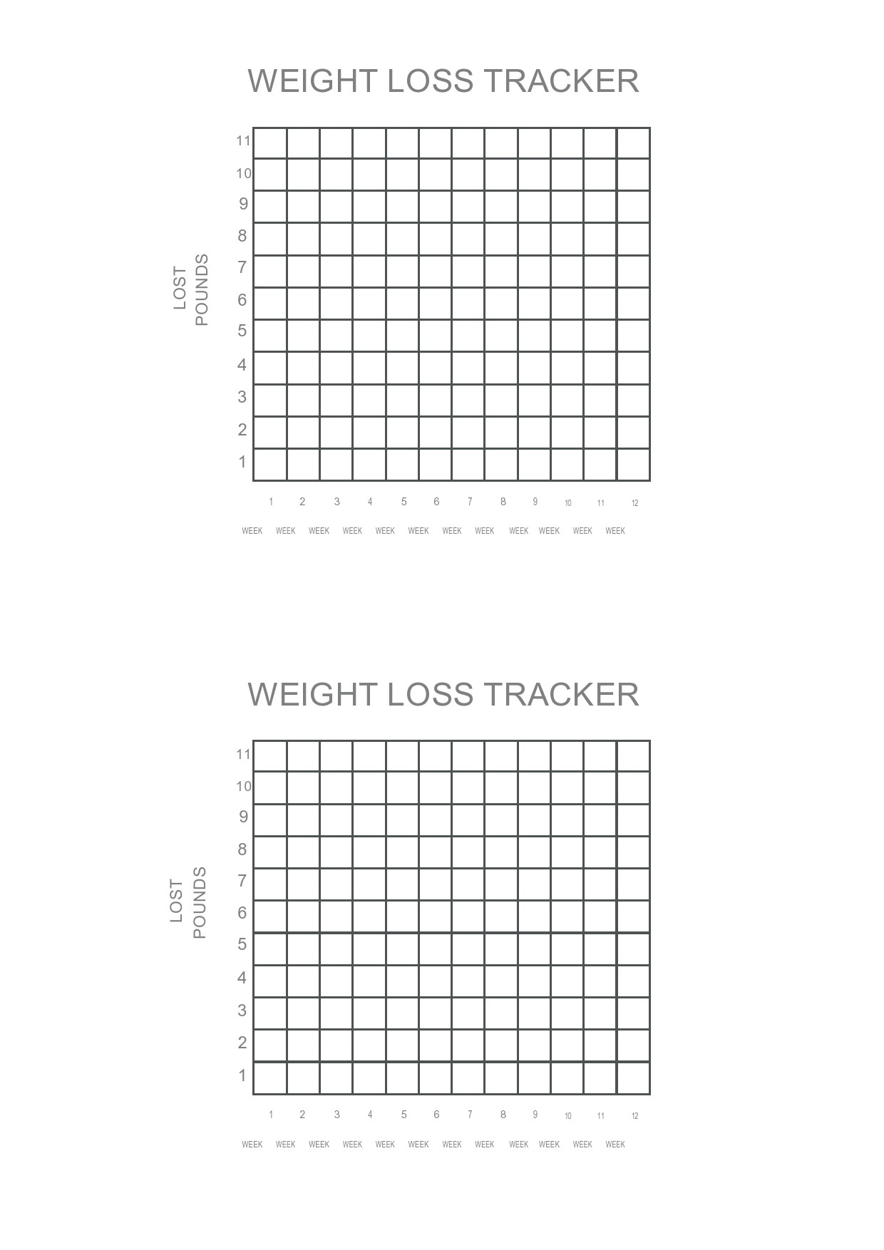 Free weight loss tracker template 40