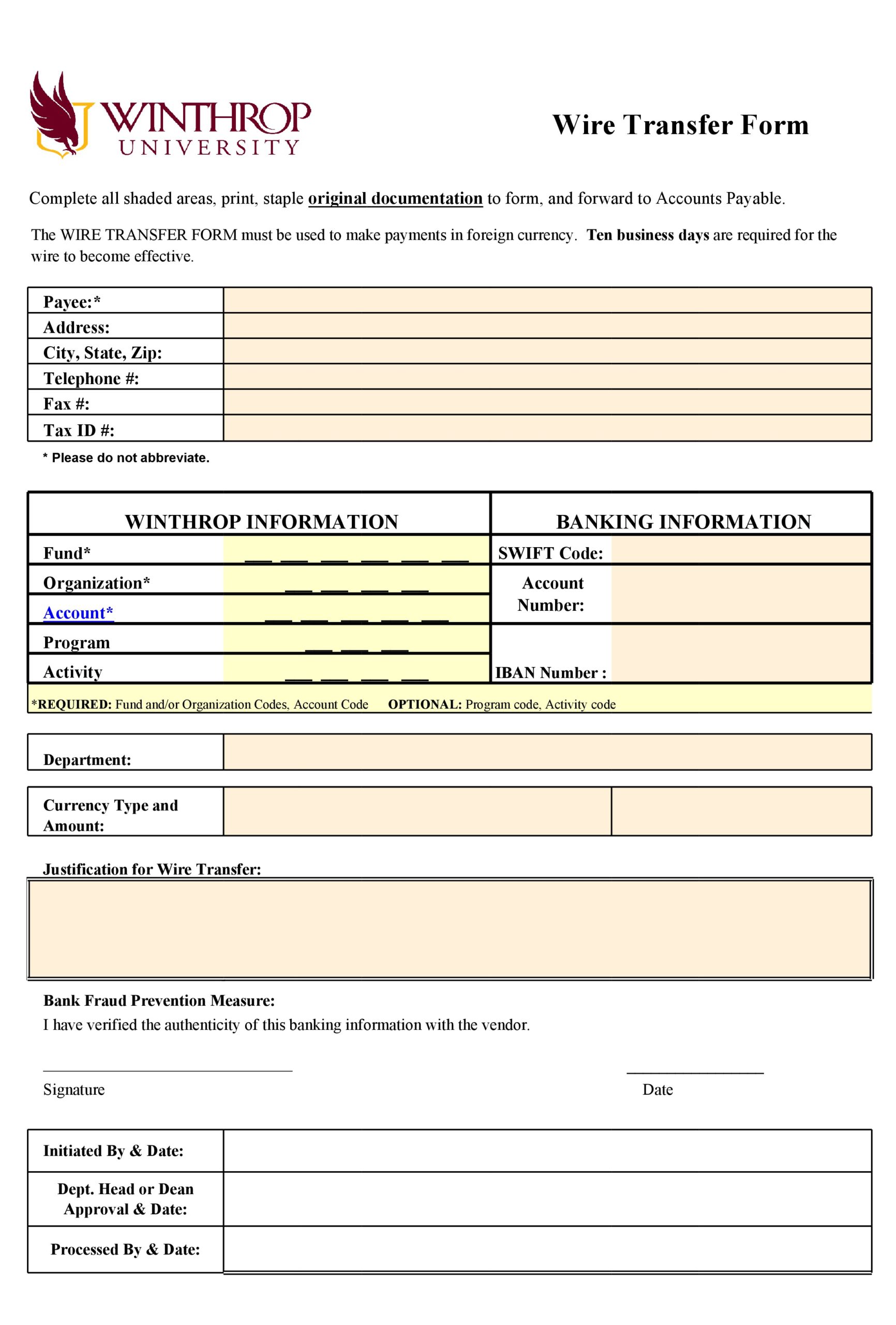Free wire transfer form 01
