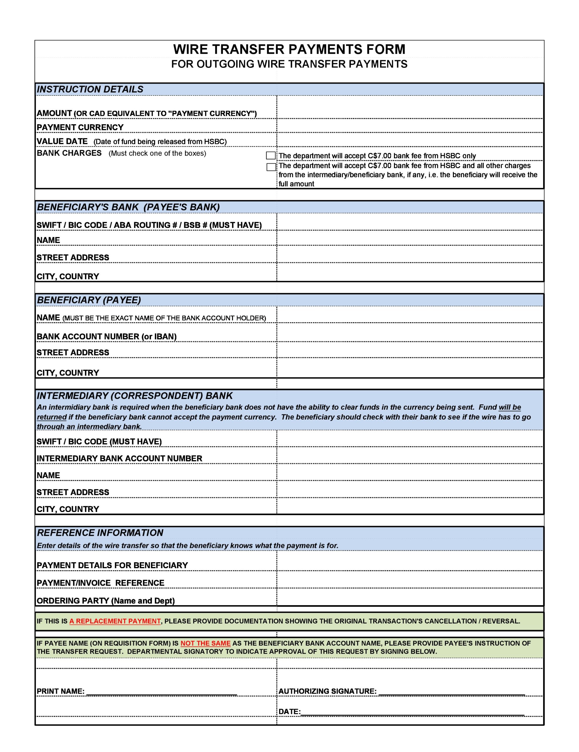 Free wire transfer form 04