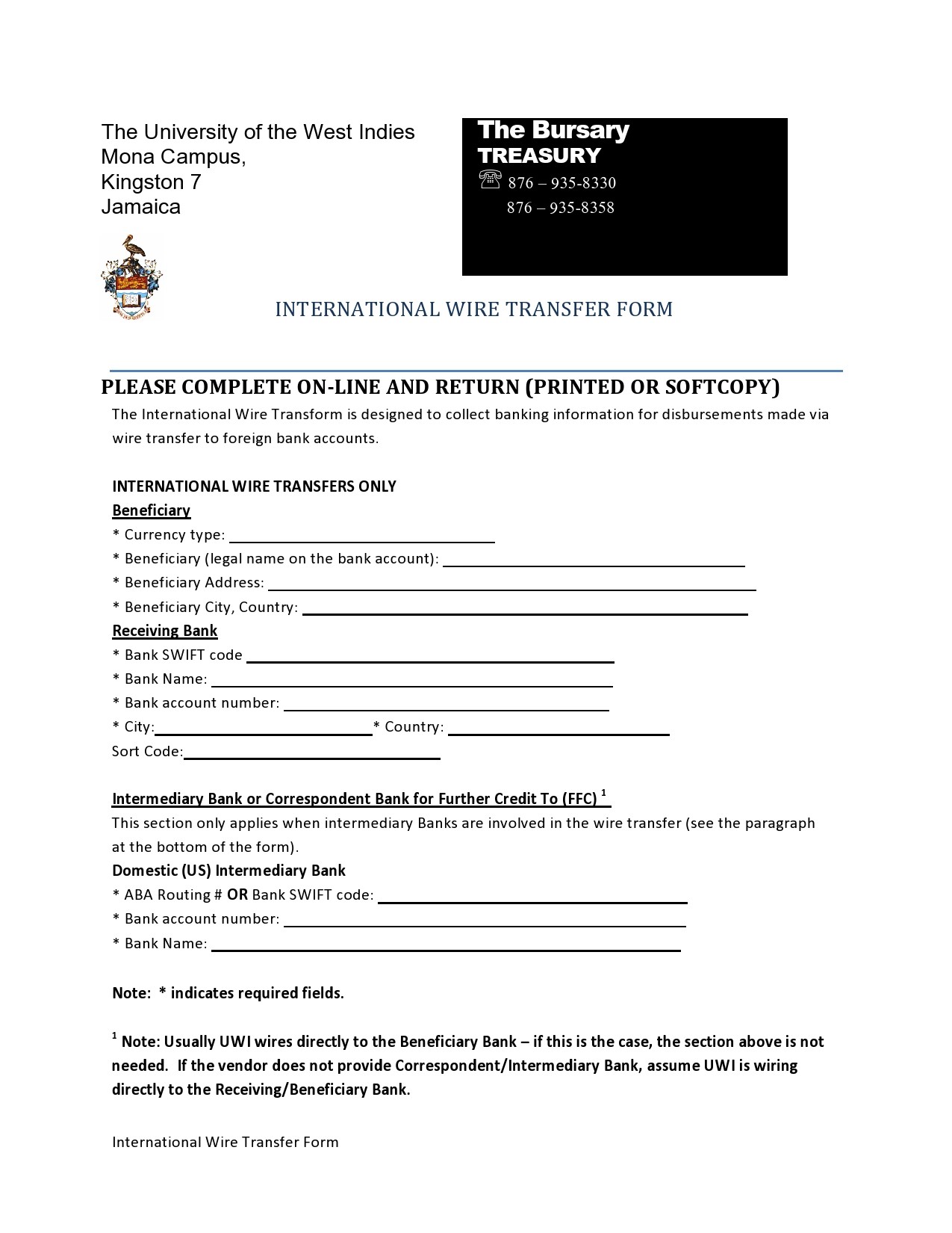 Free wire transfer form 07
