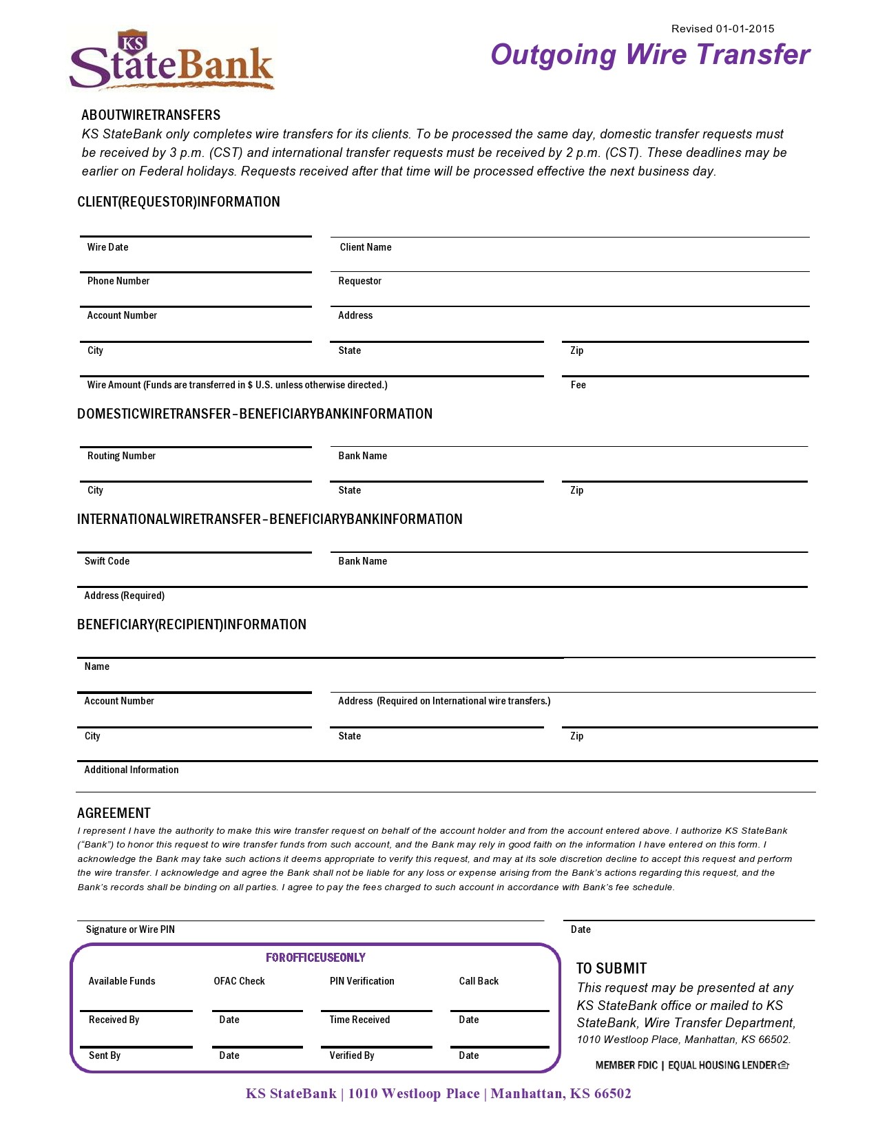 Free wire transfer form 08