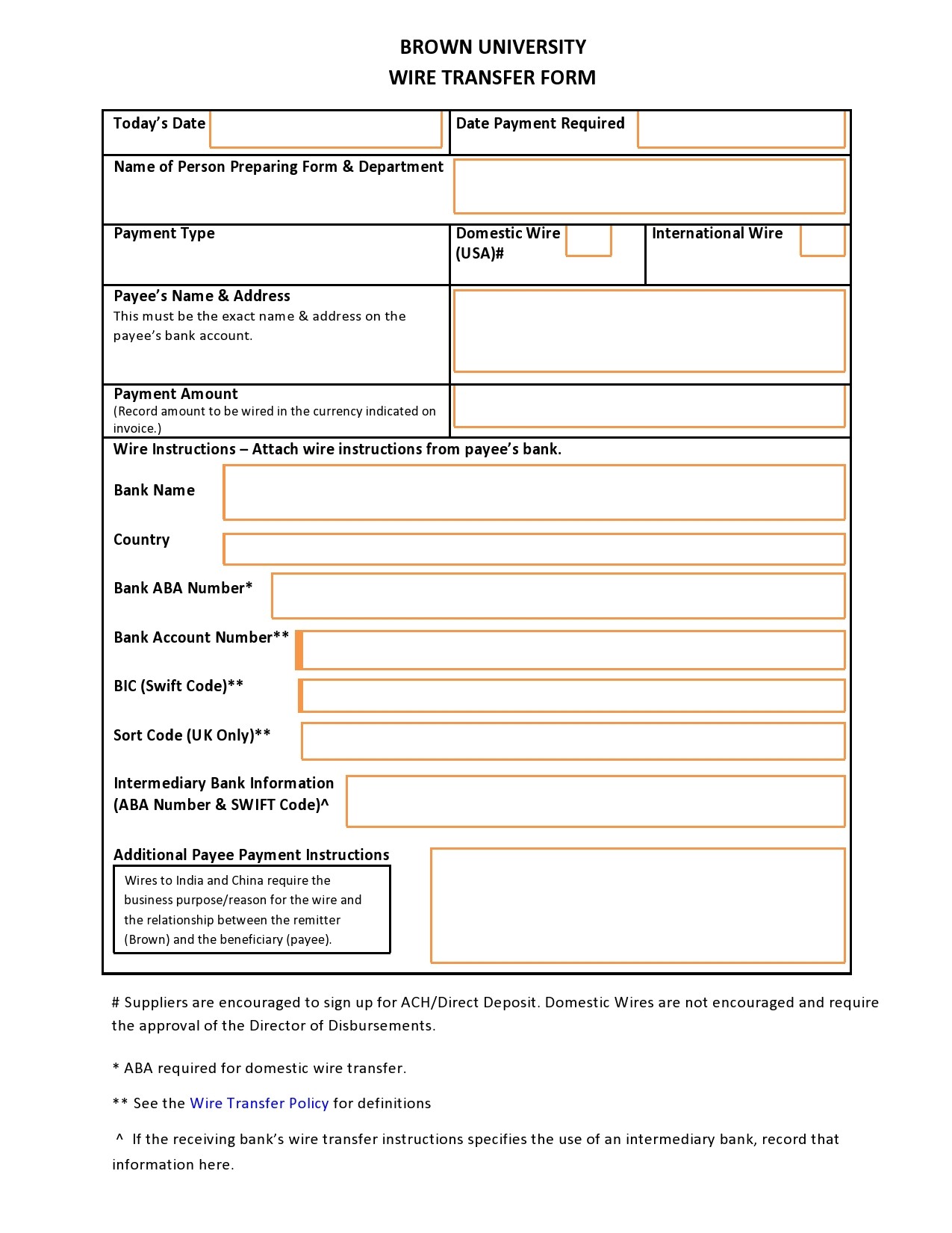 Free wire transfer form 12