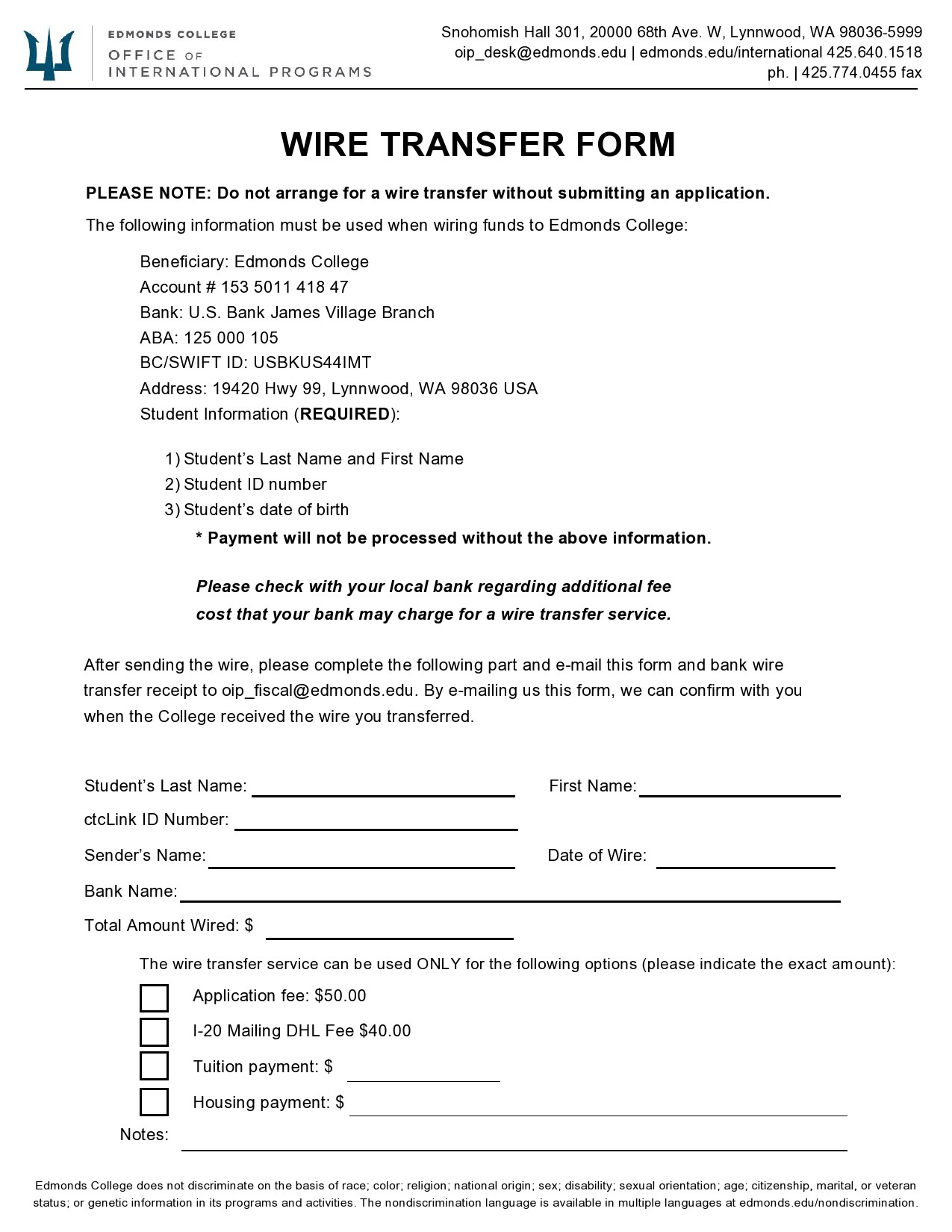 Free wire transfer form 15