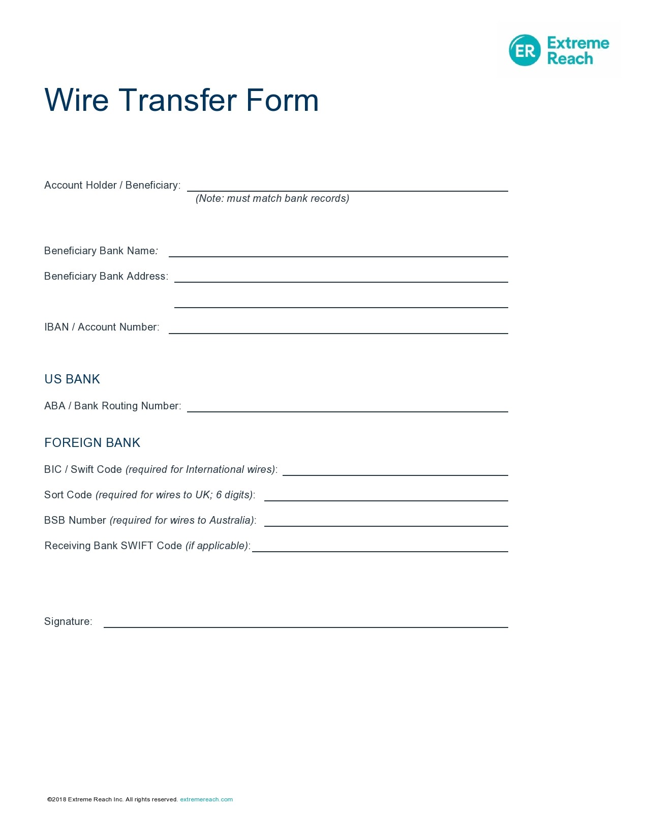 Free wire transfer form 17