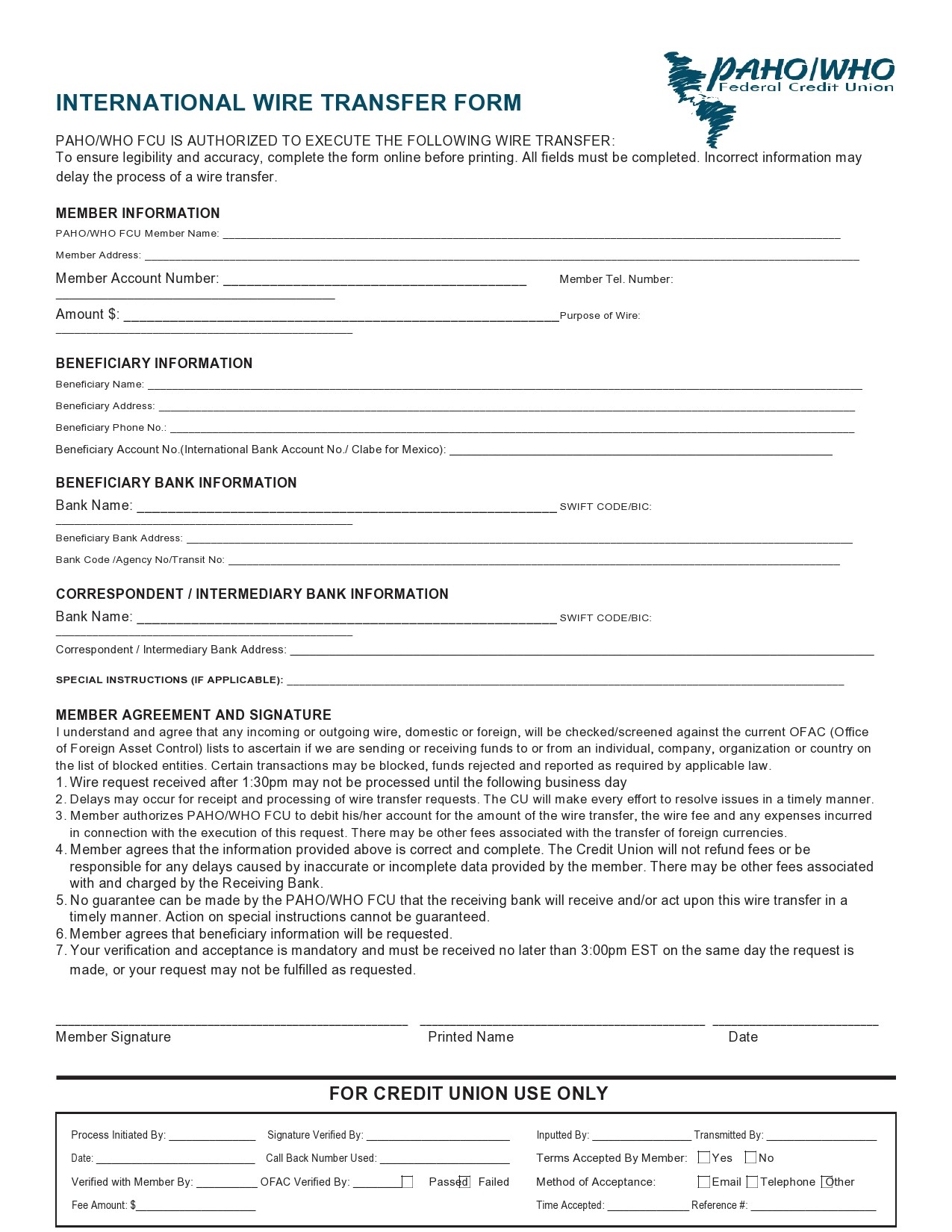 Free wire transfer form 23