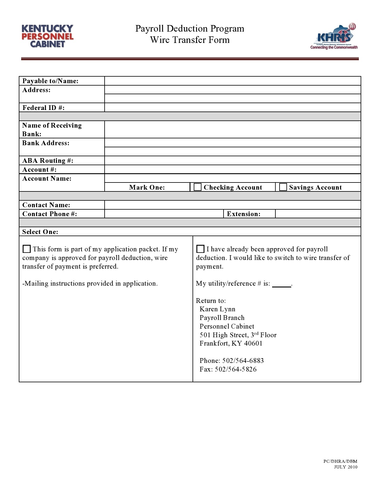 Free wire transfer form 28