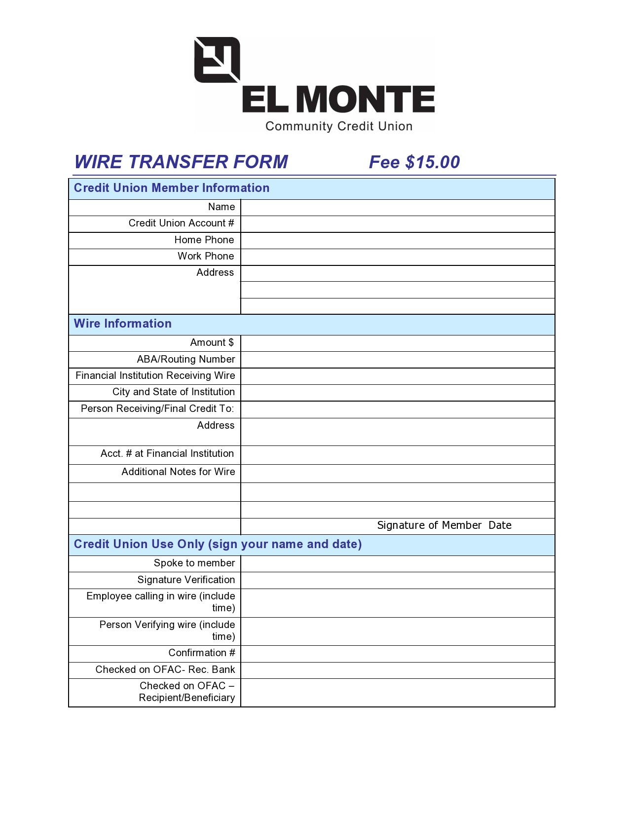 Free wire transfer form 32