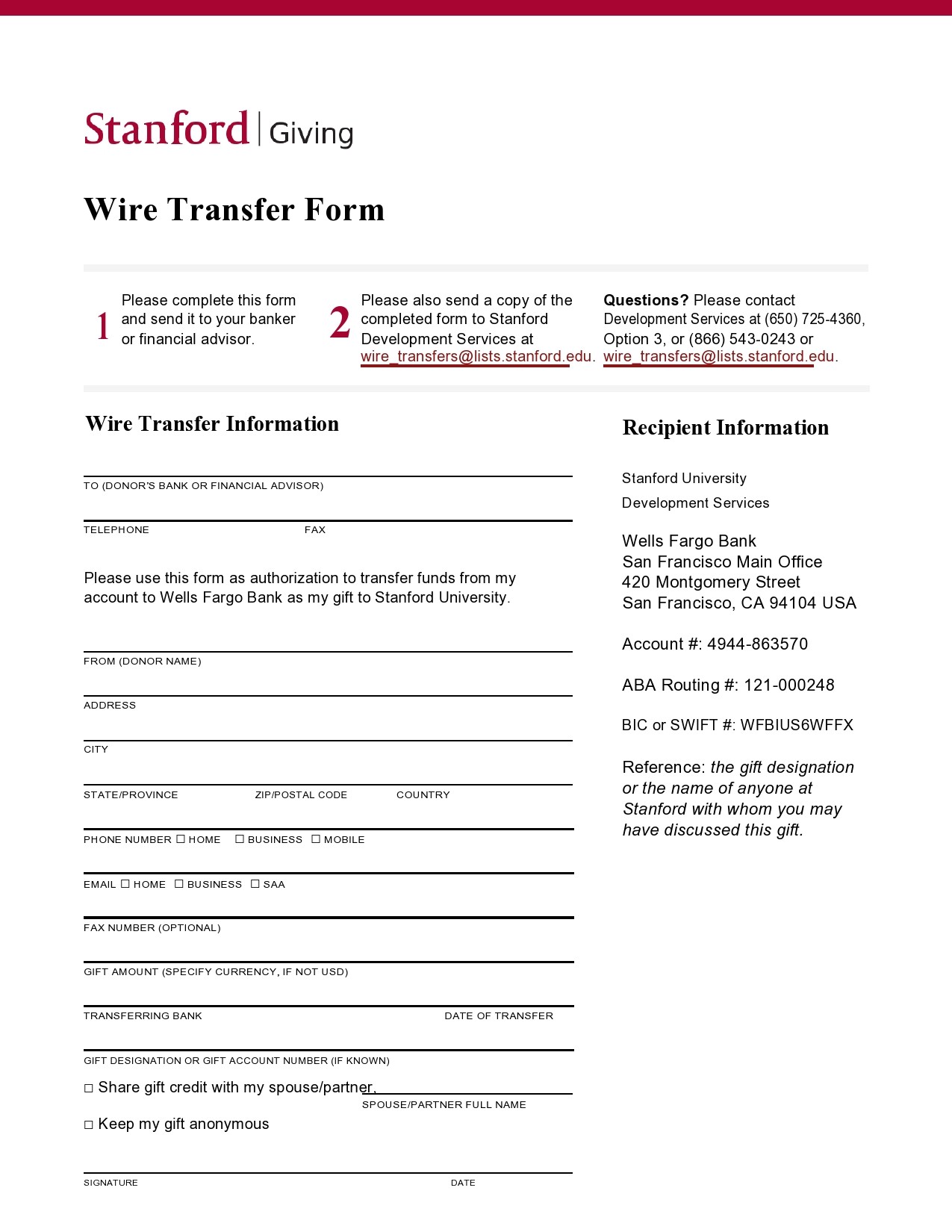 Free wire transfer form 34