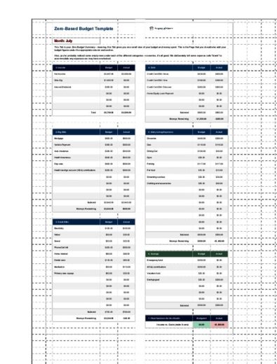40 Best Zero-Based Budget Templates (Word & Excel)