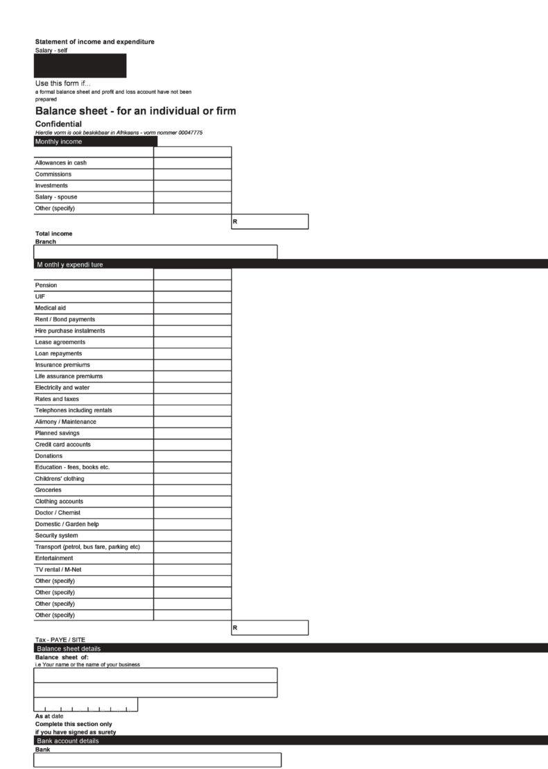 40 Excel Personal Balance Sheet Templates (& Examples) ᐅ TemplateLab