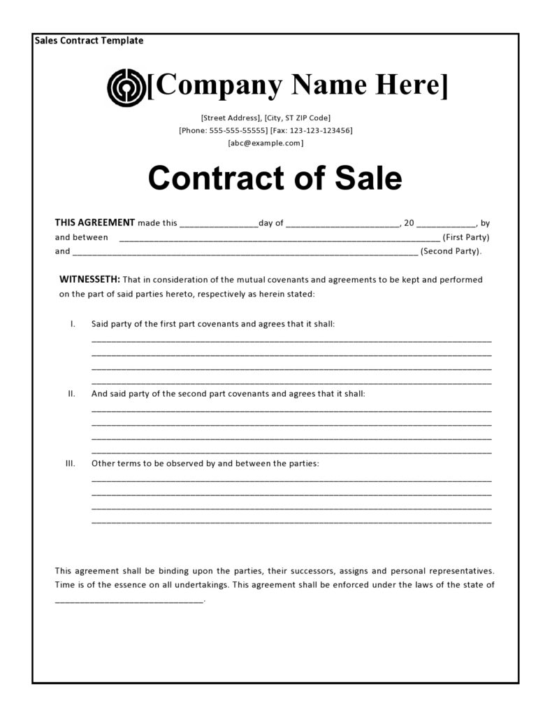 40-free-sales-contract-templates-word-templatelab