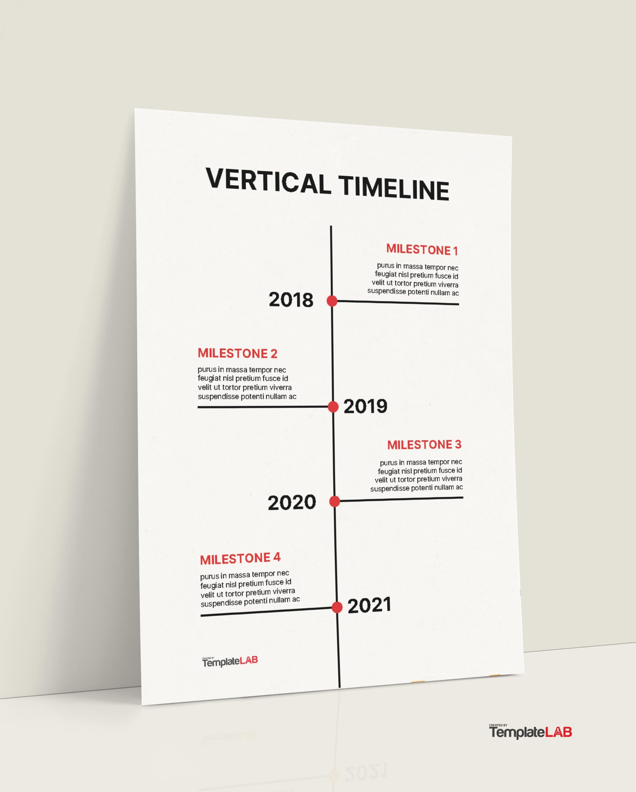 Free Vertical Timeline Template