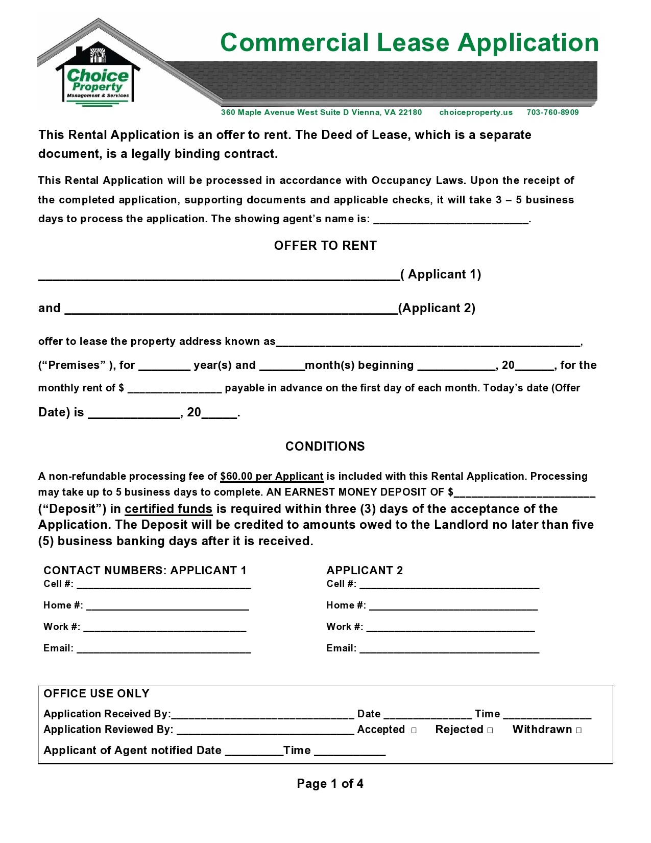 Free commercial lease application 05