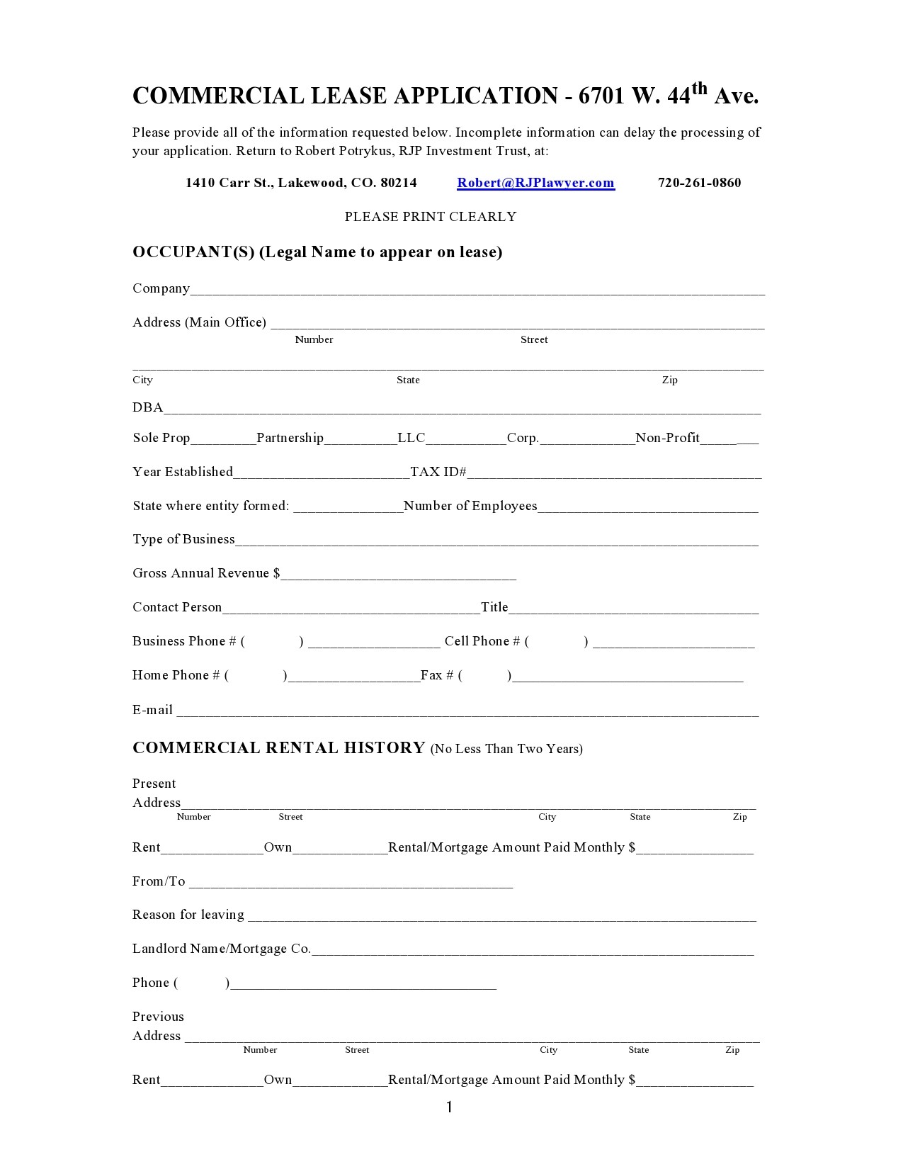 Free commercial lease application 06