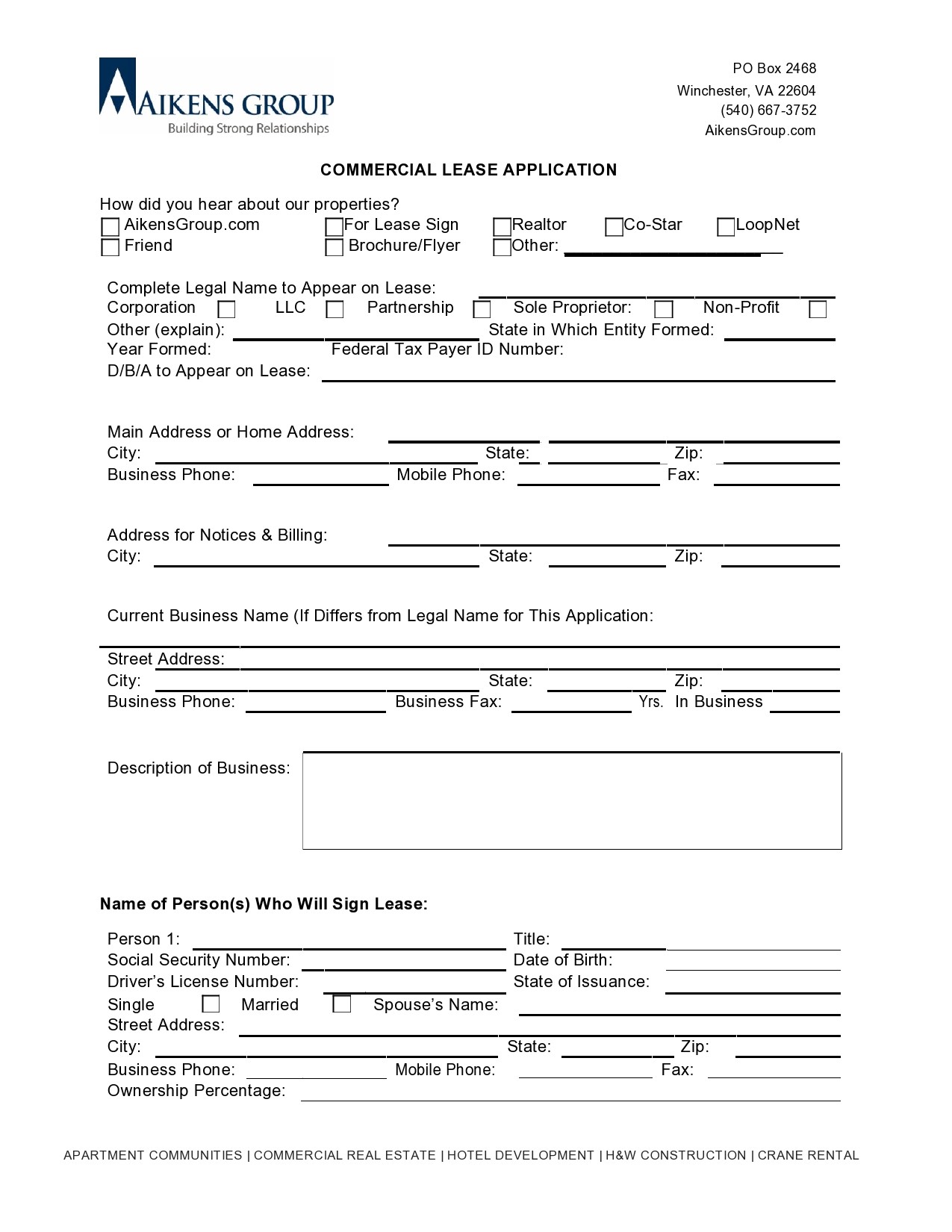 Free commercial lease application 11