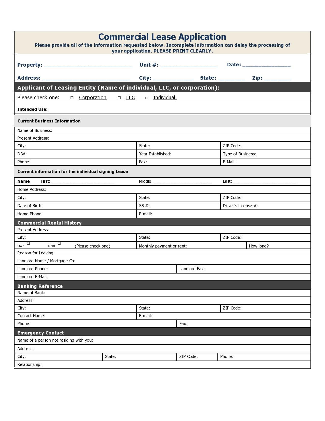 Free commercial lease application 14
