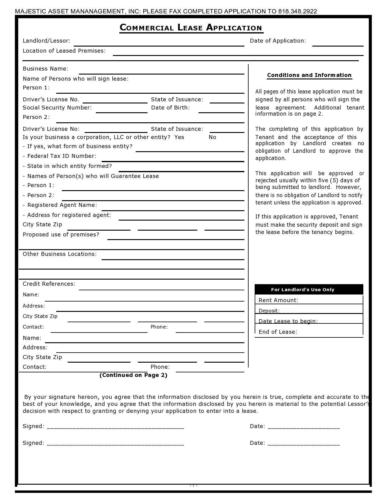 Free commercial lease application 15