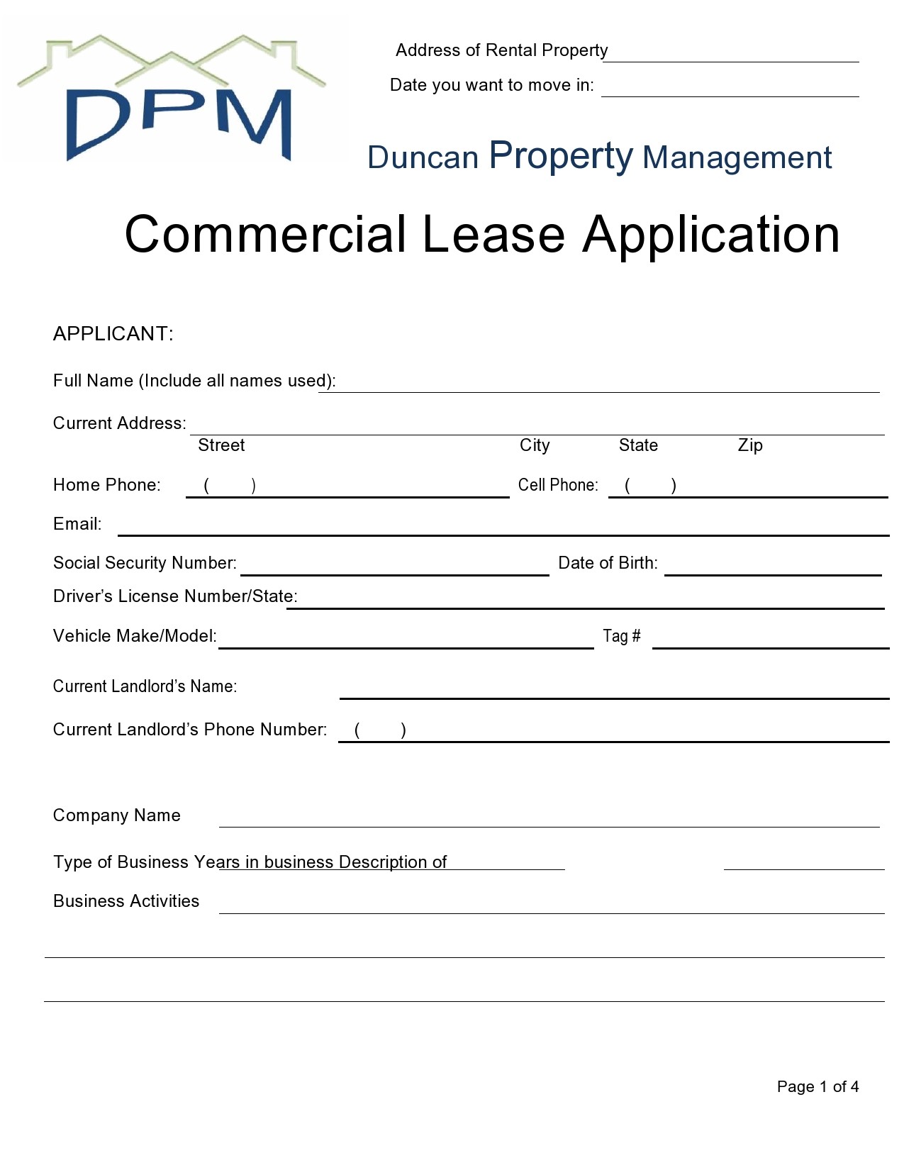 Free commercial lease application 23