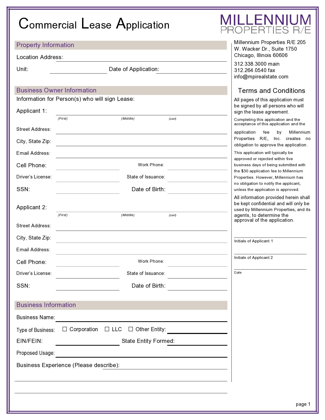 Free commercial lease application 24