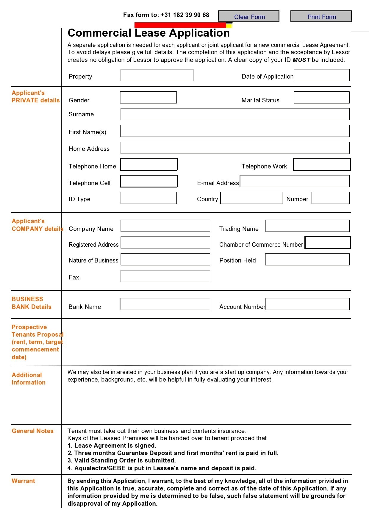 Free commercial lease application 26