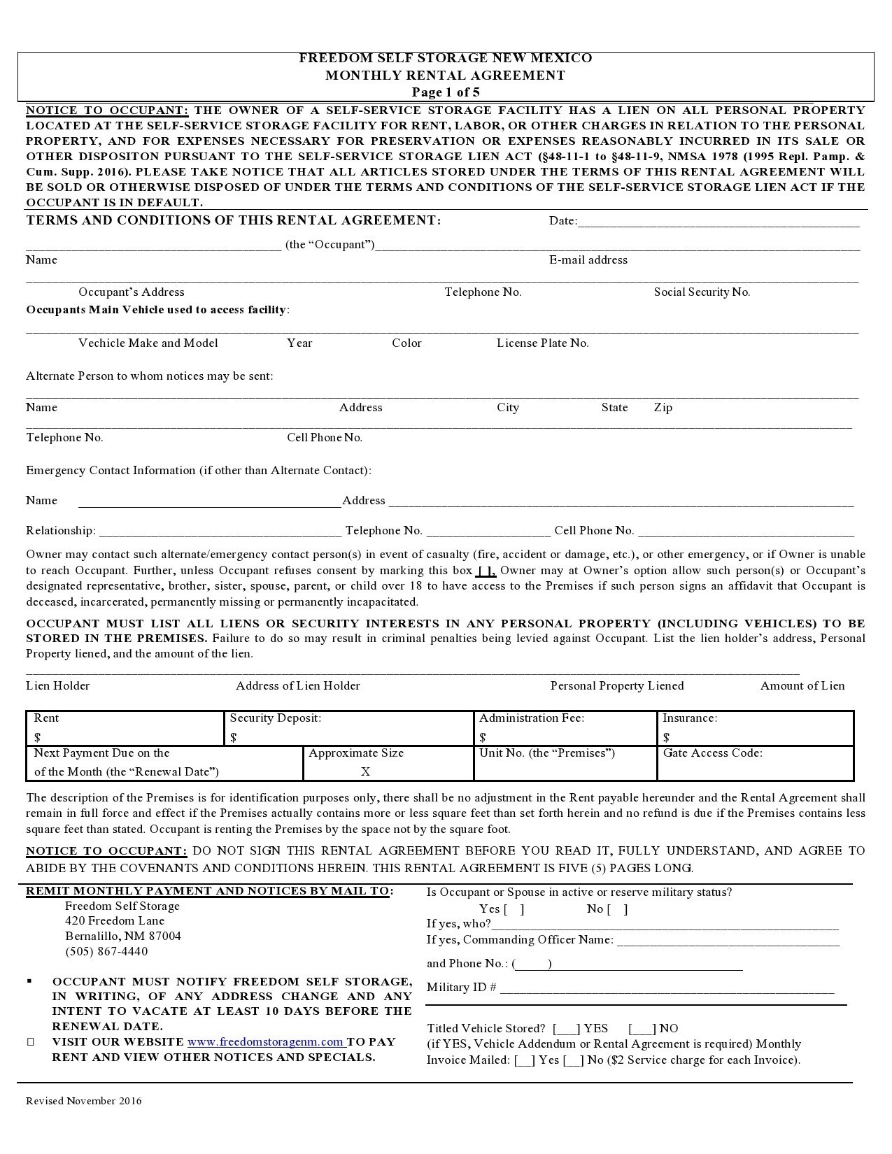 Month-to-Month Rental Agreement USA Do-it-yourself Legal Forms by Permacharts 
