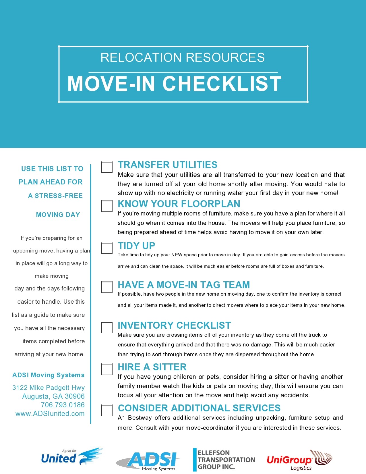 Free move in checklist 27